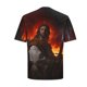 thumbnail image 5 of Tops para hombre, blusas y camisas de cuello redondo y manga corta para hombre, blusas casuales holgadas elásticas deportivas de manga corta con cuello redondo, blusas para hombre, blusas de poliéster, 5 of 6