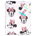 thumbnail image 6 of Disney Minnie Mouse - Pink, White and Black Super Soft Plush Baby Blanket, 6 of 6