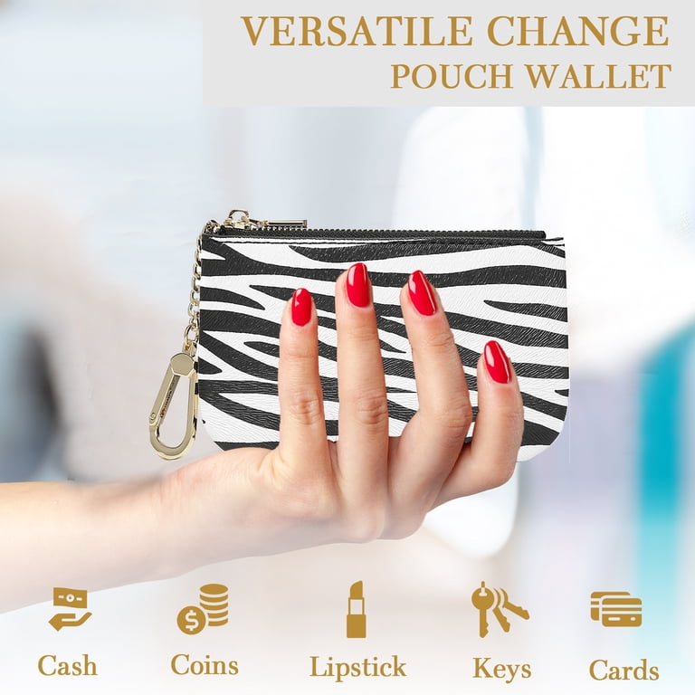 Cute Flower Pattern Wristlet Wallet For Women - PU Leather Coin Purse With Zipper For Cash & Keys