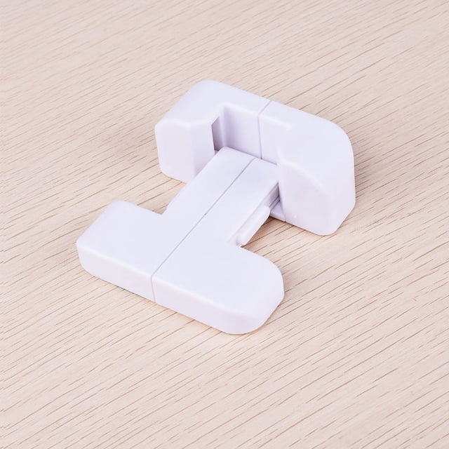 Latch Catch Cerraduras para refrigerador para niños pequeños Cerradura para niños de seguridad para bebés, adhesivo sin necesidad de herramientas ni taladro (paquete de 2, blanco)