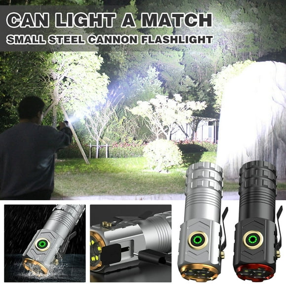 Seasonal Savings,Rechargeable LED Flashlight With High Lumen, 18500 Lithium Battery Super Bright, Scalable And Flashlight, Powerful Handheld Flashlight Suitable,PENDANE,Black
