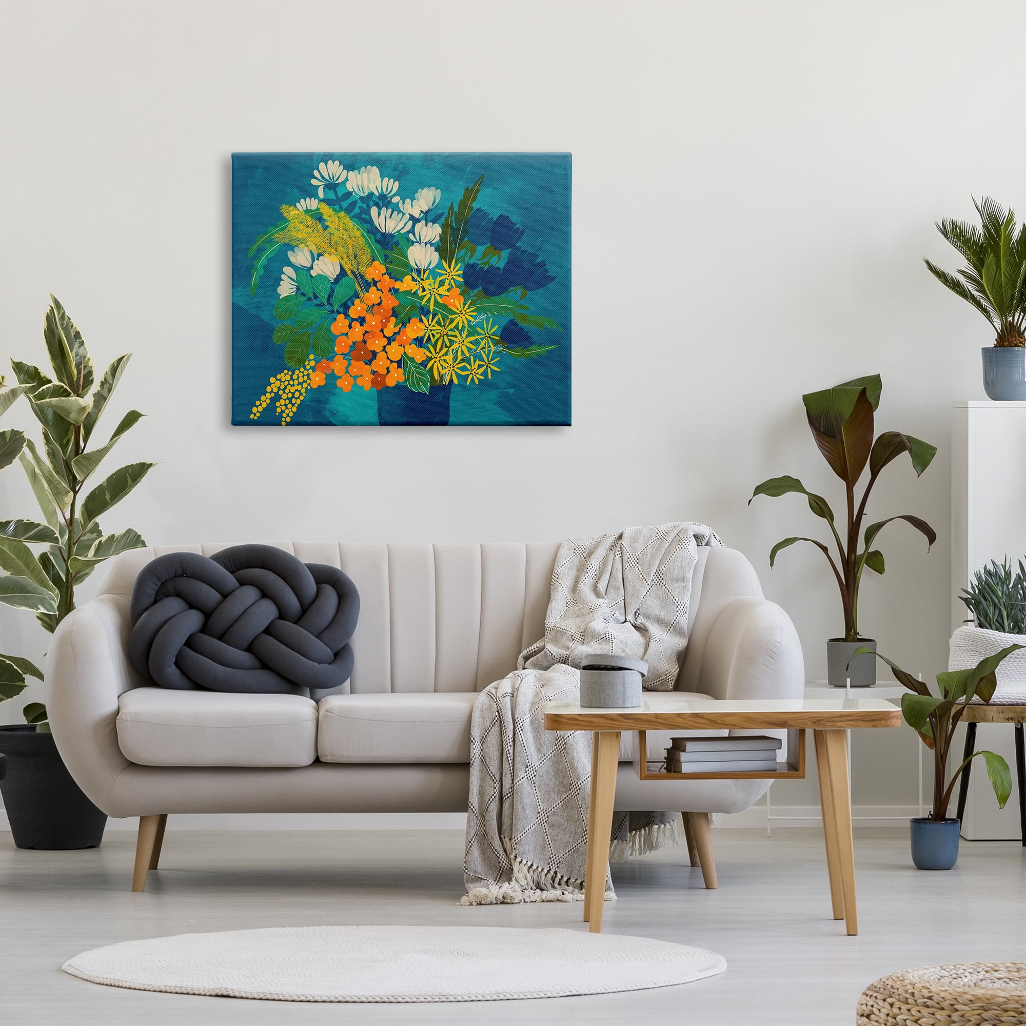 Stupell Industries Mixed Vase Florals Botanical & Floral Painting Gallery Wrapped Canvas Art Print Wall Art, 40 x 30