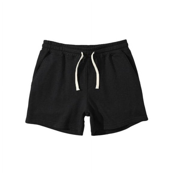 Skymirror Summer Men Sport Shorts Above Knee Length Loose Drawstring Elastic Waist Side Pockets Deep Crotch Loose Soft Casual Jogging Gym Shorts