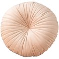 thumbnail image 1 of Pure Color Quilted Round Pumpkin Throw Pillow Cushion Sofa Lumbar Pillow Decorative Pillow (Buttonless Shrimp Powder, 40CM8CM), 1 of 6
