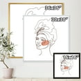 thumbnail image 4 of Designart 'One Line Portrait of Afro American Woman III' Modern Framed Canvas Wall Art Print, 4 of 5
