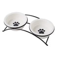 thumbnail image 1 of KitchenLeStar Cuencos para perros y gatos – Cuencos elevados de cerámica para comida de gatos, 12 onzas, aptos para lavavajillas, 1 of 5