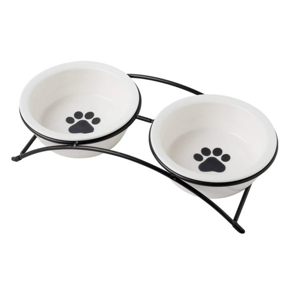 KitchenLeStar Cuencos para perros y gatos – Cuencos elevados de cerámica para comida de gatos, 12 onzas, aptos para lavavajillas