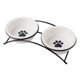 thumbnail image 1 of KitchenLeStar Cuencos para perros y gatos – Cuencos elevados de cerámica para comida de gatos, 12 onzas, aptos para lavavajillas, 1 of 5