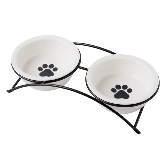 KitchenLeStar Cuencos para perros y gatos – Cuencos elevados de cerámica para comida de gatos, 12 onzas, aptos para lavavajillas