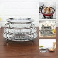 thumbnail image 5 of Stainless Steel Steamer Punched Multi-Purpose Steaming Rack Three-Legged Steaming Plate With Feet Dumpling Plate Multiple Sizes, 5 of 9
