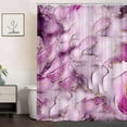 thumbnail image 4 of Pink Marble Bathroom Shower Curtain Set with Hooks 36X72in, 4 of 6