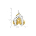 thumbnail image 3 of Sterling Silver with Yellow Plating Yoga Pose Charm Pendant Necklace with Chain, 3 of 5