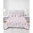 thumbnail image 3 of Pink Purple Butterfly Twin Size Down Alternative Comforter, Lightweight Comforter Quilt Bedding Set with Pillow Shams Spring Watercolor Butterfly All Seasons Bed Comforter Duvet Insert 68"x86", 3 of 7