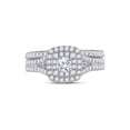 thumbnail image 2 of 10kt White Gold Round Diamond Bridal Wedding Ring Band Set 1 Cttw, 2 of 4