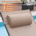 thumbnail image 4 of GVN Outdoor Chaise Lounge Glider Chair with Armrests and Pillow-Rustic Brown, 4 of 9