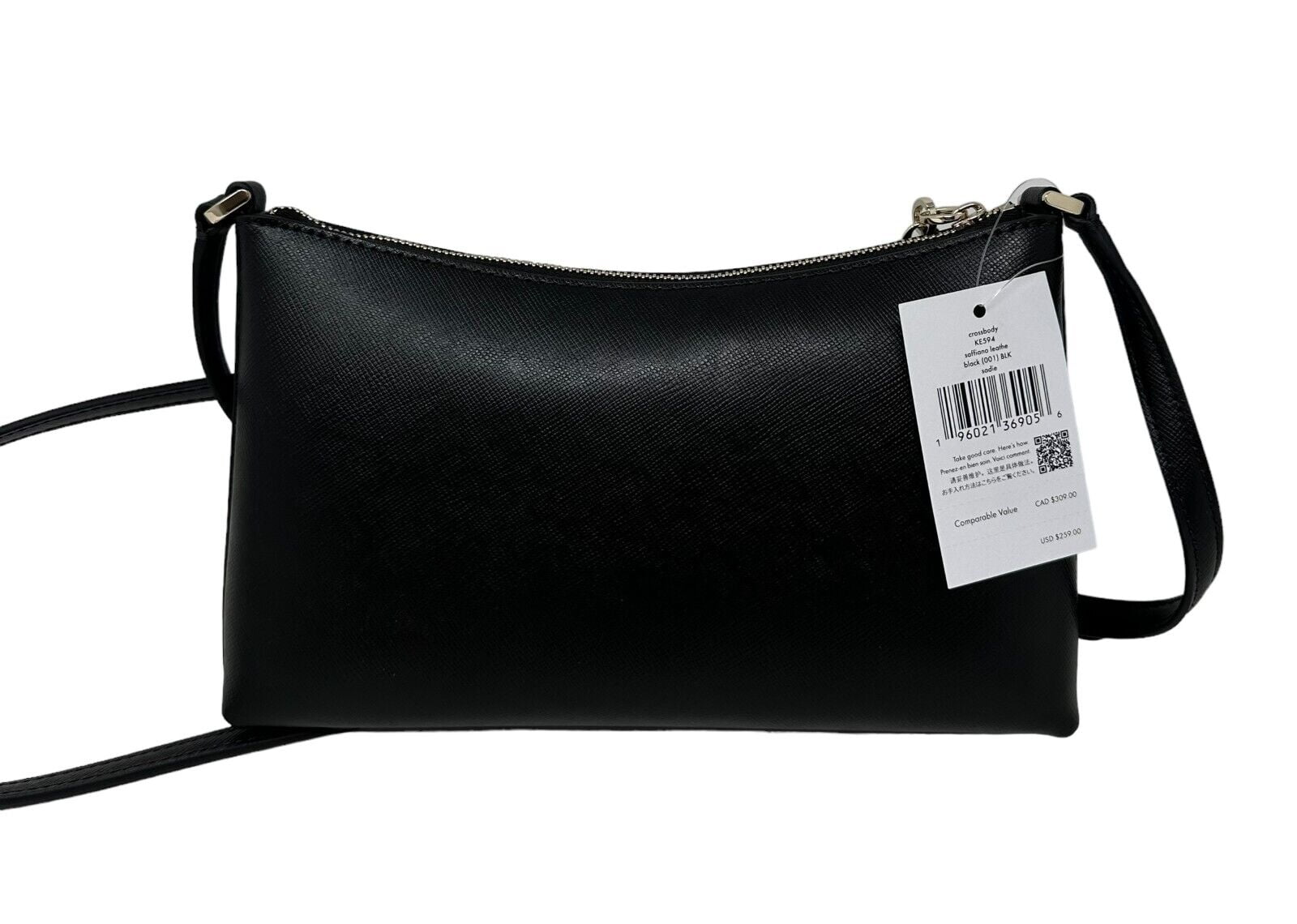 Kate Spade Saffiano Leather Sadie Black Crossbody Bag KE594