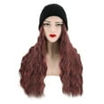 thumbnail image 4 of Fashionable Hooded Wig Knit Hat for Women Featuring Long Curly Hair for Everyday Use in Multiple Colors, 4 of 7