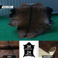 thumbnail image 4 of Multicolored Genuine Goat Hide Rug | Premium Dual-Tone Hair-on Leather Skin for Rustic Home Décor, 4 of 6