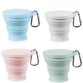 thumbnail image 1 of Vaso Plegable de Silicona para Exteriores con Orificio para Colgar. Vaso de Agua Portátil de Viaje. Vaso de Silicona de Moda para Viajes., 1 of 5