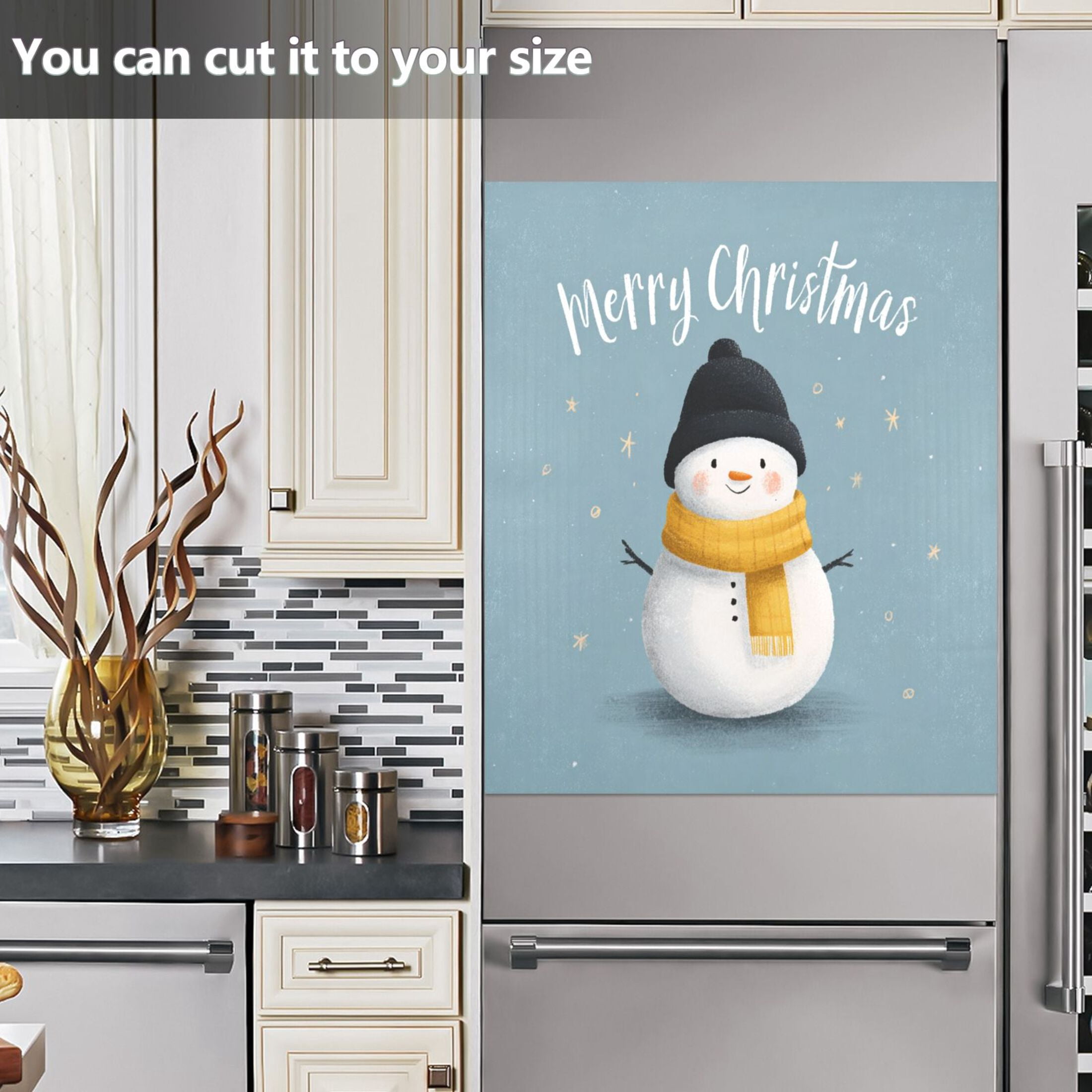 Dishwasher Sticker Magnetic Dishwasher Sticker Magnetic Decorative Sticker Refrigerator Sticker Dishwasher Decorative Stickers Cartoon Christmas Snowman