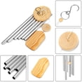 thumbnail image 2 of Campanillas de viento al aire libre, con 6 campanas de viento de madera de tubo de aluminio, el mejor regalo para la decoración de campanillas de viento de terraza de jardín al aire libre Namotu HMHZ1328, 2 of 7