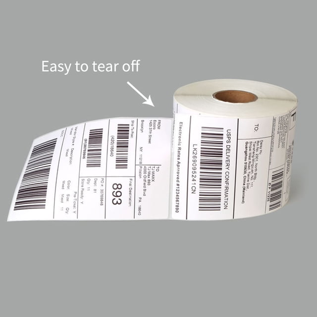 Shipping Labels 4x6 Fanfold Direct Thermal Labels Roll Super Strong Adhesive for Rollo Beeprt Printer Compatible with UPS FedEx DHL for Office DIY Book