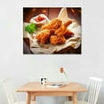 thumbnail image 2 of Nawypu Tasty Fried Chicken Chicken Shop Restaurant Food Canvas Wall Art Picture Print, 2 of 4