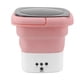 thumbnail image 3 of Lavadora portátil ABS silenciosa, mini cubo plegable para la colada, lavadora para RV, viaje, apartamento, enchufe estadounidense de 120 a 240V, rosa, 3 of 10