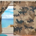 thumbnail image 3 of Splicing Pattern Fashionable Camouflage Pattern Semi Sheer Curtains Window Voile Drapes Panels Treatment-55X78in for Living Room Bedroom Kids Room, 3 of 4