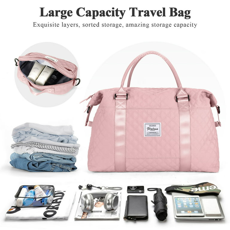 56L Travel Tote Duffle Bag with Shoe Bag Weekender Overnight Bag Oversized  for Men Women – Luggage, Gym, Hiking and Storage Shoulder Bag