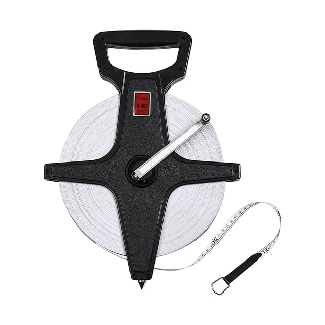 Champion Sports R400 Open Reel Winding 400 Foot Measuring Tape with Hand Crank