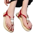 thumbnail image 3 of Dsscvnef Women's Rhinestone Flip Flops Wear Wedge Heel Chain Clip Flip Flops with Mid Heel Fashion Beach Flip Flops, 3 of 6