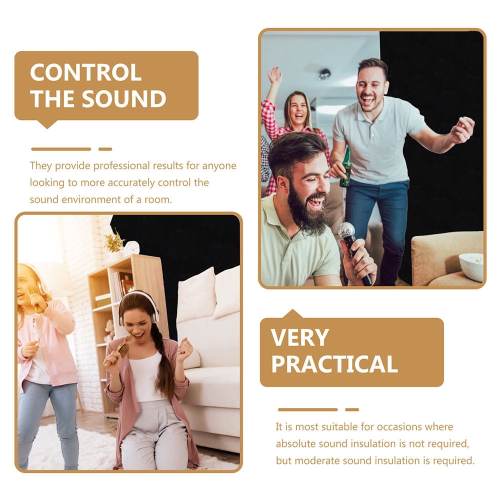 FRCOLOR  6 Pcs Sound-absorbing Panels Soundproof Acoustic Foam Adhesive