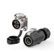thumbnail image 1 of Conector eléctrico de conexión rápida EW-LP20, industrial, impermeable, IP68, con brida, 1 of 8