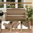 thumbnail image 6 of Bstjewey Outdoor Patio Bench, 2-Person HIPS Seat, 800 lbs, Brown, Wood Grain, 6 of 7
