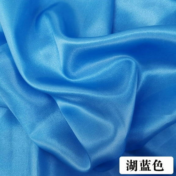 XmhyTop-A Blue Satin Fabric 100*150cm 1 Piece Polyester Wedding Fabric for Dresses, DIY Fabric for Crafts, Craft Fabric for Sewing Soft Satin Ideal for Bridal Gowns Handmade Projects