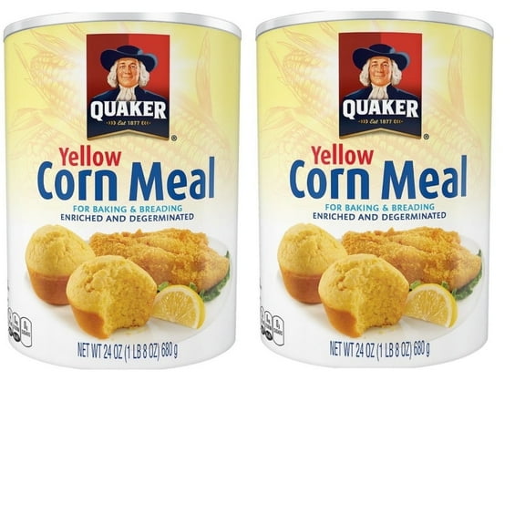 Quaker Yellow Cornmeal - 24oz Pack of 2