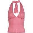 thumbnail image 6 of EMMIOL Women's Halter Deep V Backless Crop Tank Top Y2K Coquette Summer Going Out Top, 6 of 7