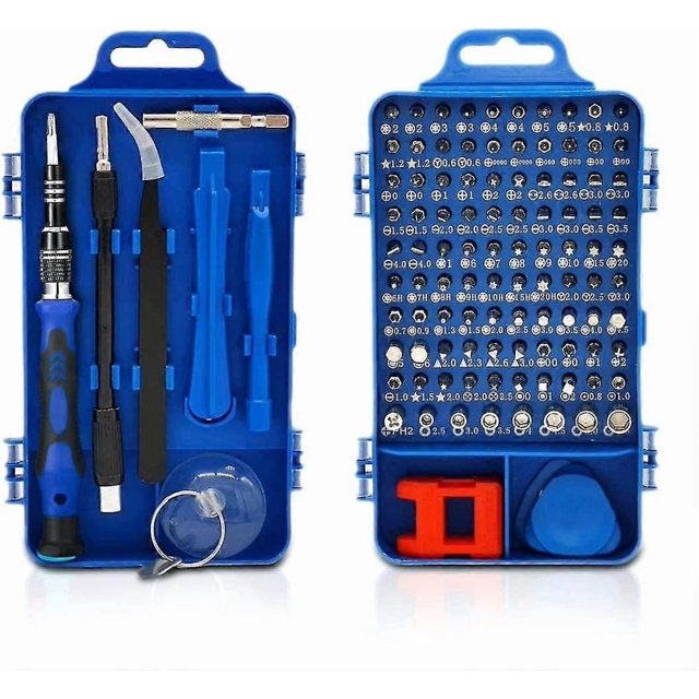 110 In 1 Screwdriver Kit Precision Professional Magnetic Repair Electronics Blue