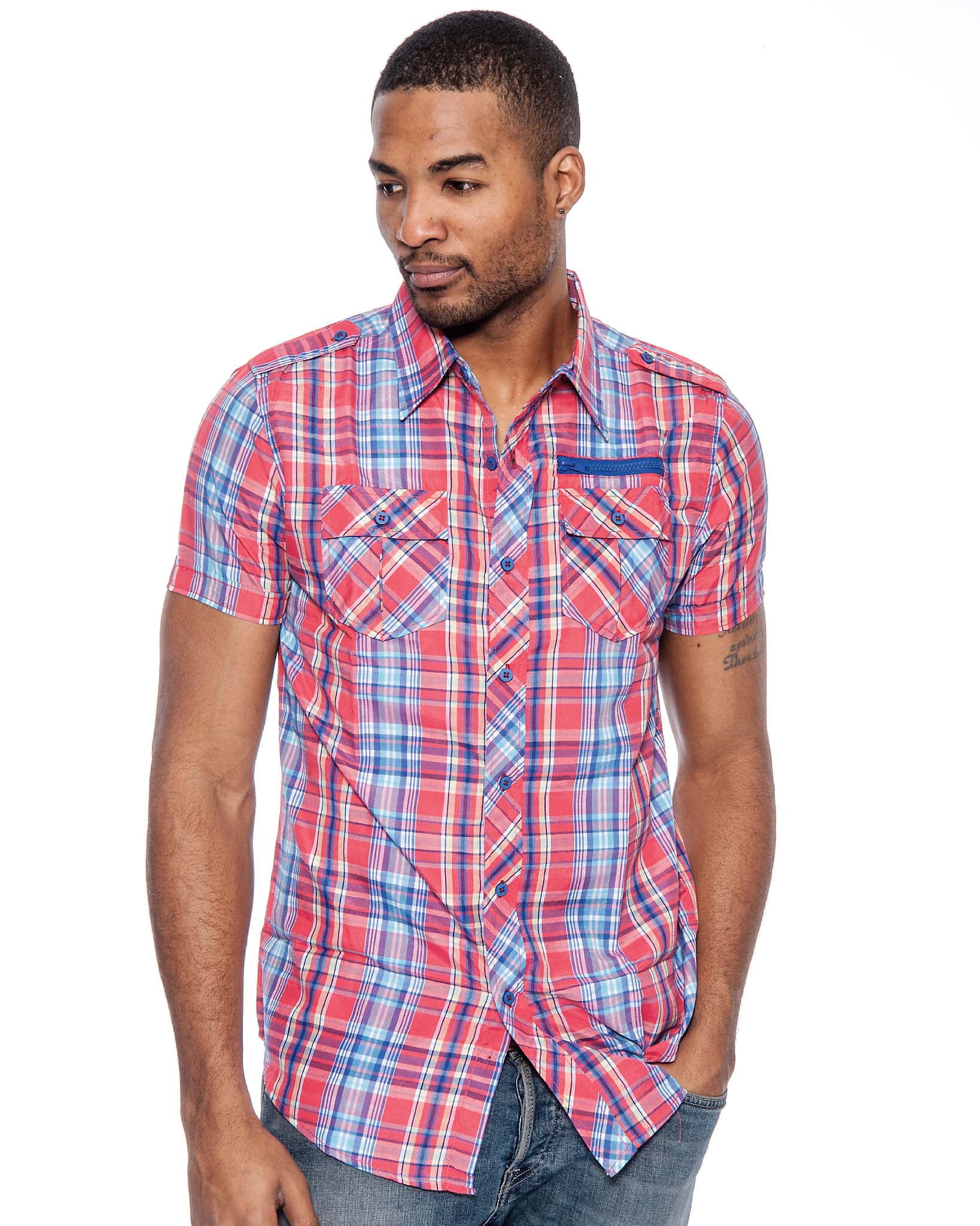 Men’s Dry Fit Button Down Shirt – Performance Slim Fit Plaid, Moisture Wicking & Stretch - View #10
