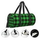 thumbnail image 3 of Balery Buffalo Plaid Green Black Bolsa de Gimnasio para Mujeres y Hombres, Bolsa de Viaje Impermeable, Bolsa de Fin de Semana con Compartimento para Zapatos y Bolsillo Húmedo, 3 of 6