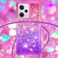 thumbnail image 4 of Funda para Xiaomi Redmi Note 12 Pro 5G Brillantina Líquida Divertida Reluciente y con Cristales en Movimiento Cuerpo Cruzado con Cordón Ajustable, 4 of 5