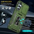 thumbnail image 7 of LeYi Samsung Galaxy A54 5G Case, A54 5G Case with 2 Pack Screen Protectors, Heavy Duty Armor Case with Slide Cover & Upgrade Magnetic 360°Rotatable Kickstand for A54, Army Green, 7 of 7