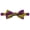 Gold Purple, variant on Men's 1-Inch College Stripe Woven Pre-Tied Adjustable Banded Bow Tie - Orange White