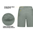 thumbnail image 3 of Little Donkey Andy 8 Inch Inseam Golf Shorts for Women Bermuda Quick Dry Elastic Waist Shorts for Hiking Travel Casual Green XS, 3 of 6