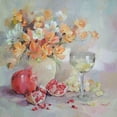 thumbnail image 3 of Zareckaya, Tatiana 20x20 Black Modern Framed Museum Art Print Titled - Bouquet with Pomegranate and Wine, 3 of 5