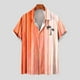 thumbnail image 4 of Mens Manga Corta Botón Abajo Camisas Botones Casuales Imprimir Blusa Turndown, 95% Poliéster 5% Camisa de Spandex para la Fiesta, Negocios Y Diario, 4 of 5