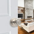 thumbnail image 6 of (3 pack) Lokhaus Keyed Entry Tulip Doorknob Satin Nickel 2 Count, 6 of 14
