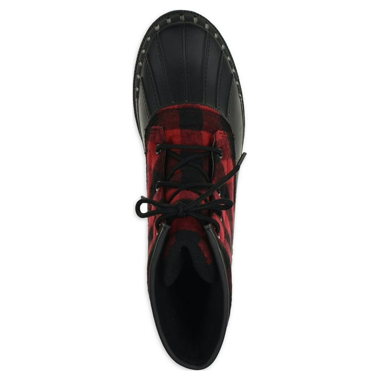 Time and Tru Women s Plaid Duck Boots Walmart