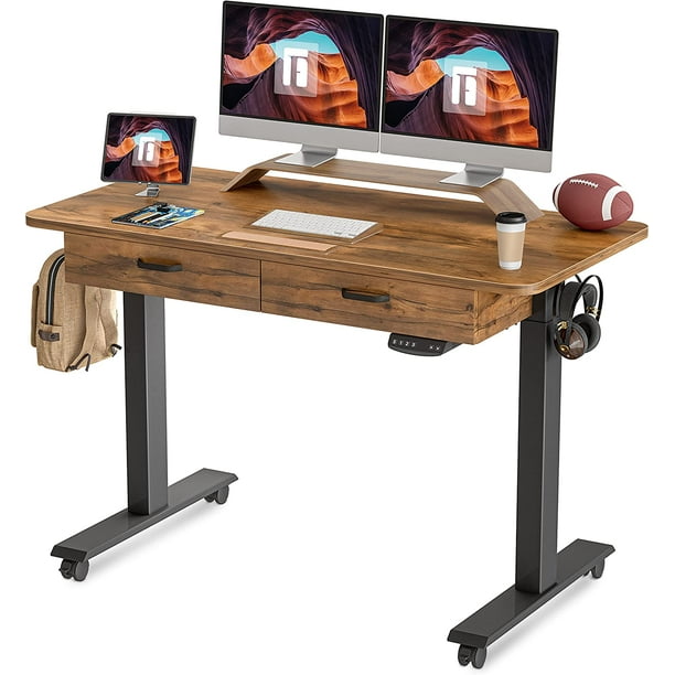 FEZIBO 55 x 24 Inches Adjustable Height Electric Standing Desk with
